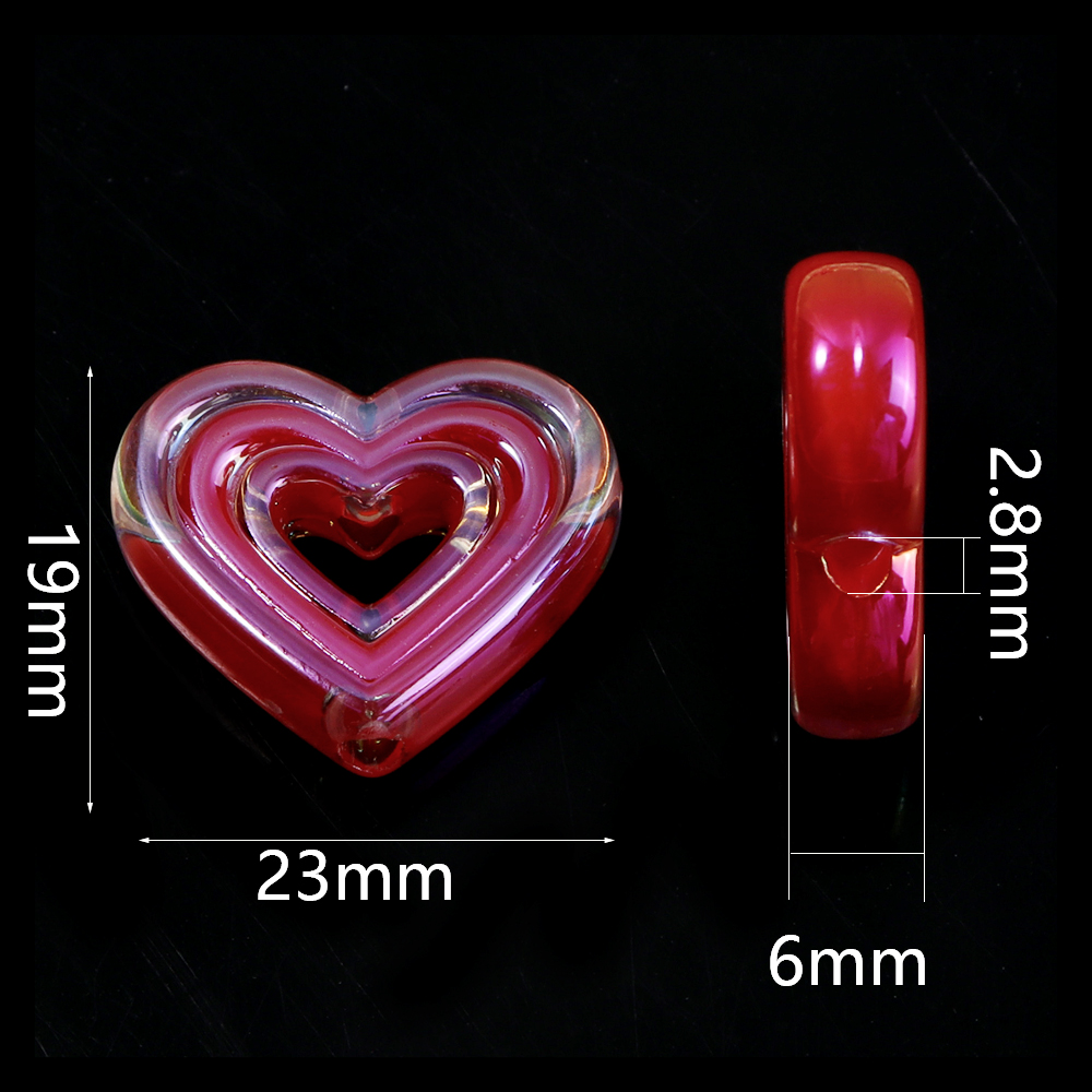 10pcs Transparent Heart Vertic - Body Jewelry Diy review and price