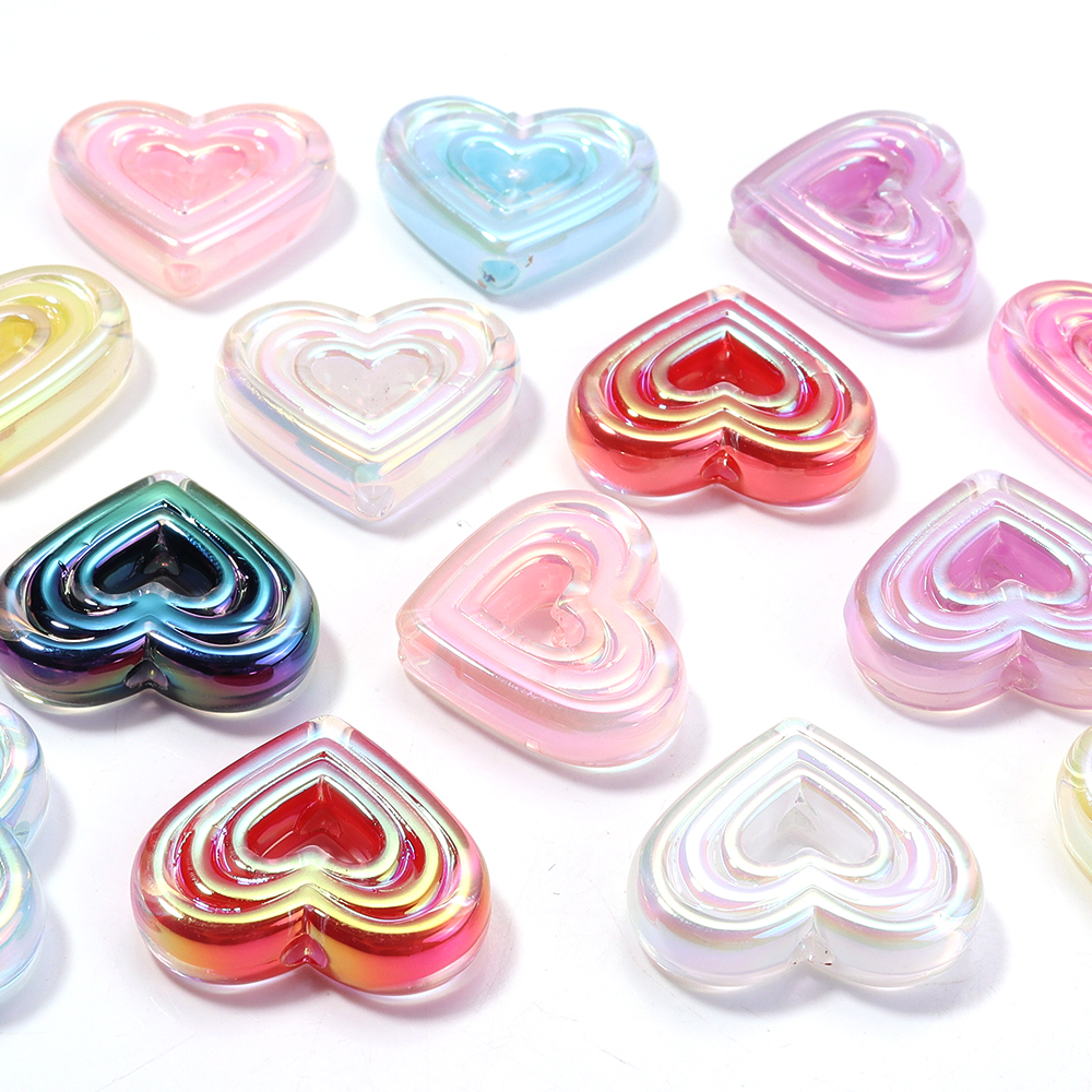 10pcs Transparent Heart Vertic - Body Jewelry Diy review and price
