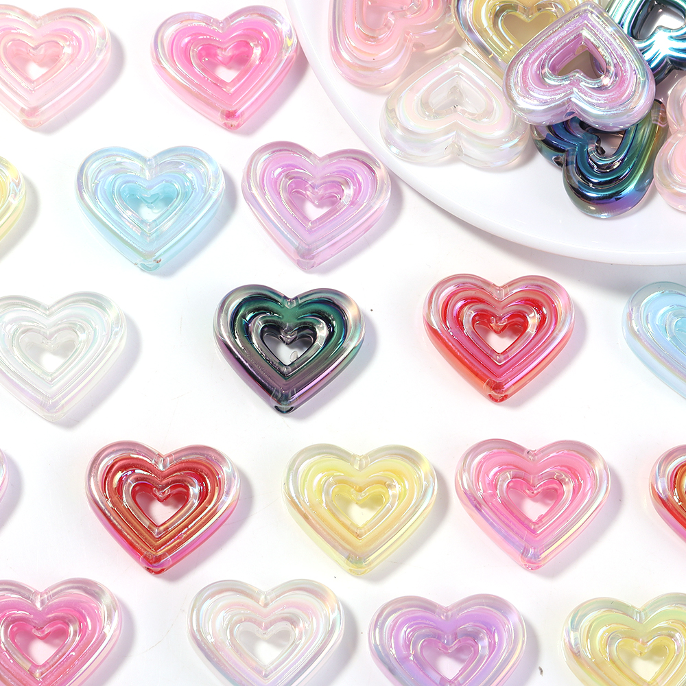10pcs Transparent Heart Vertic - Body Jewelry Diy review and price