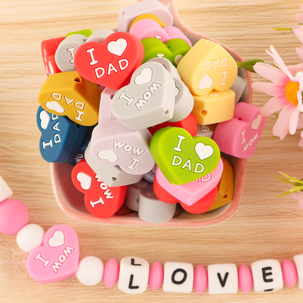5pcs Heart Shape Love MOM Dad  - Body Jewelry Diy review and price