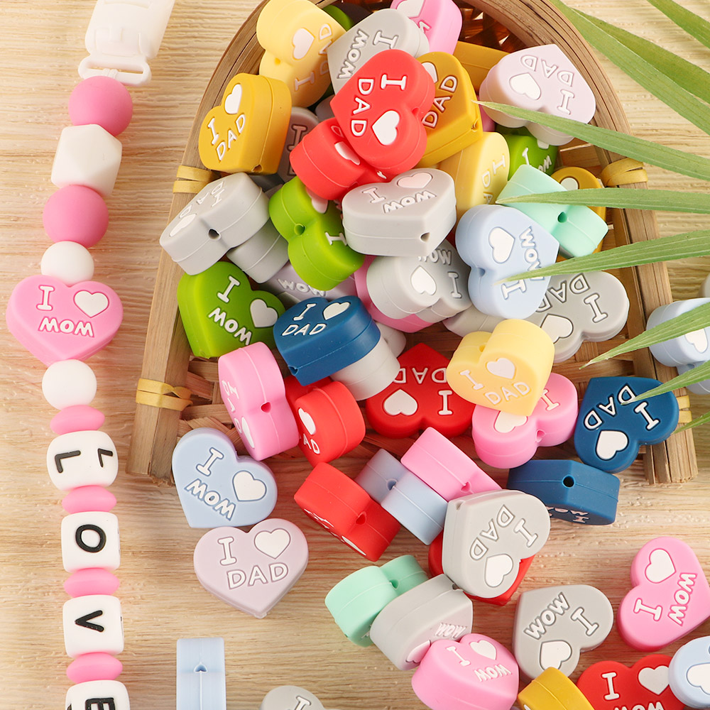 5pcs Heart Shape Love MOM Dad  - Body Jewelry Diy review and price