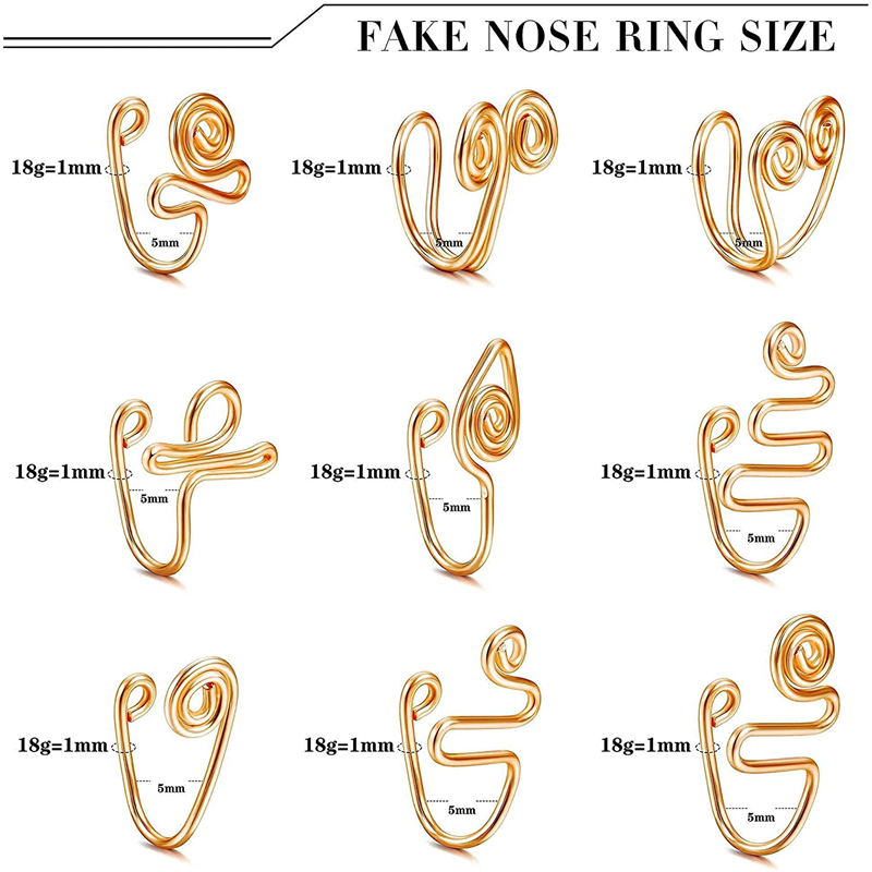 Fake Nose Ring Stainless Steel - Body Jewelry Nose Studs review and price