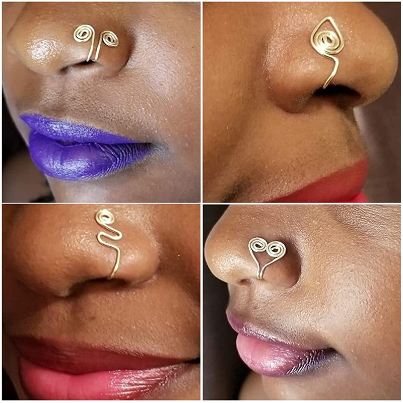 Fake Nose Ring Stainless Steel - Body Jewelry Nose Studs review and price