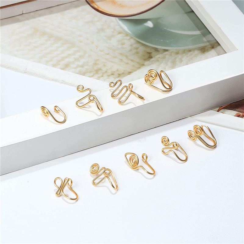 Fake Nose Ring Stainless Steel - Body Jewelry Nose Studs review and price