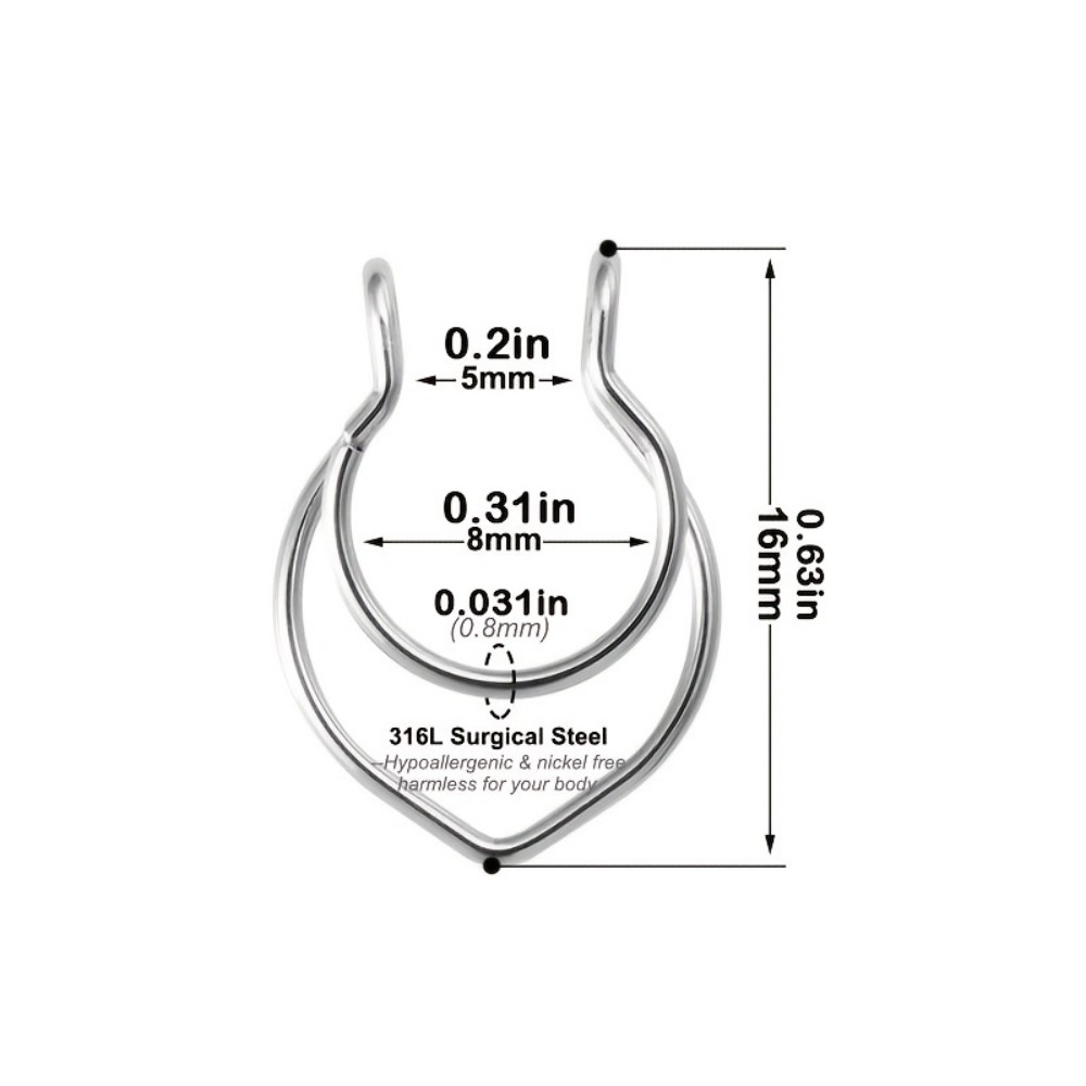 1pcs/5pcs Non-Piercing Nose Ri - Body Jewelry Nose Studs review and price