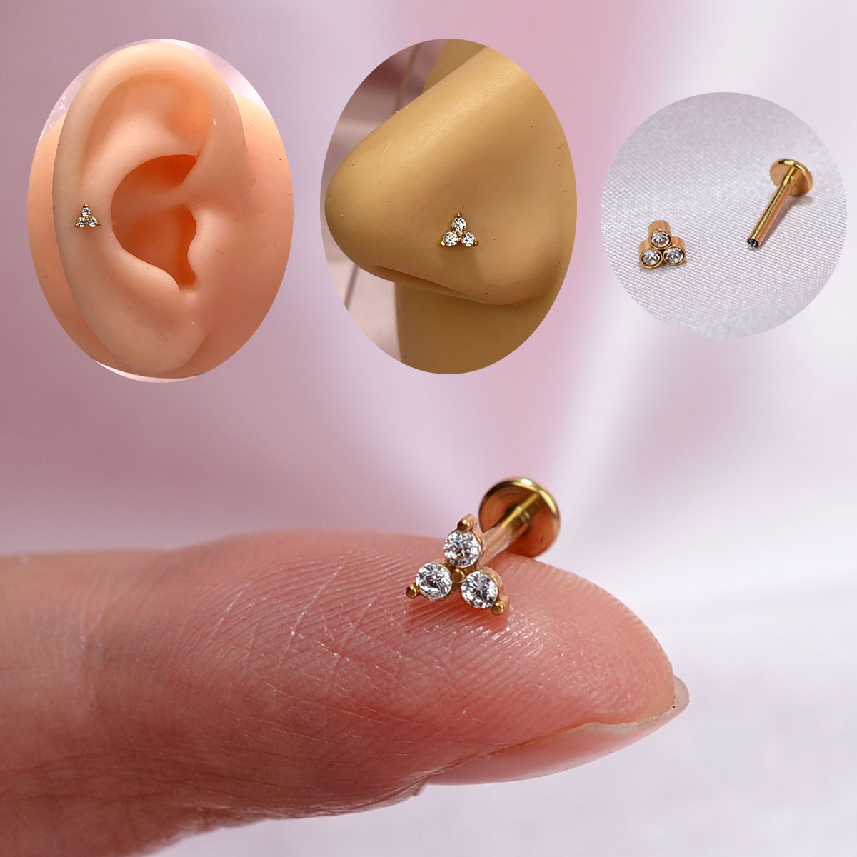 1PC New Surgical Steel Tiny Zi - Body Jewelry Nose Studs review and price