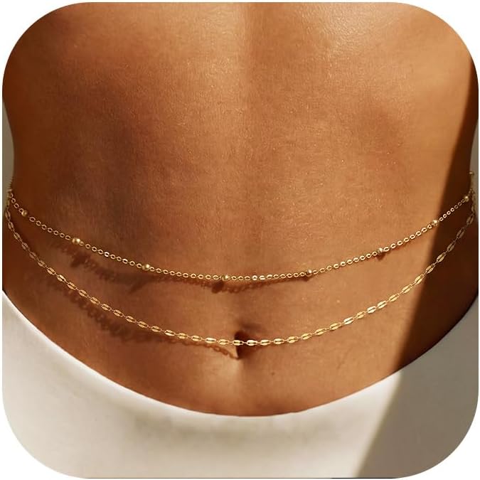 14K Gold Plated Waist Chain Wo - Body Jewelry Chains review and price